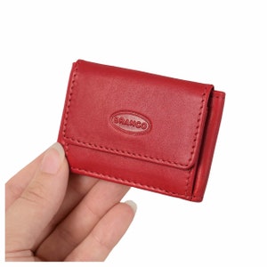Très petit portefeuille / mini porte-monnaie taille XS, en cuir, en rouge, vert, bleu, beige, marron, noir, personnalisation possible, 103