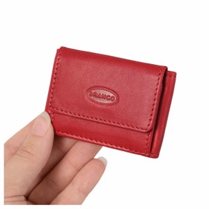 Very small wallet / coin purse, size XS, leather, comes in red, green, blue, beige, brown, black, custom engraving possible, 103