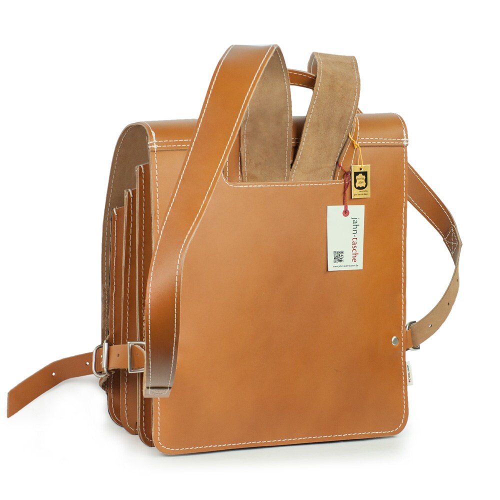 Leather Backpack / Teacher Backpack for Women and Men Size M Etsy UK