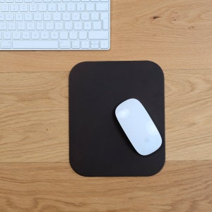 Hochwertiges Mousepad, echtes Büffel-Leder, Braun, Personalisierung möglich, 26304