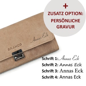 Personalisierbar, Zusatzoption Gravur: Kellnerbörse Kellnergeldbeutel Kellnertasche etc. mit Name Initialen Text, Artikel extra dazu kaufen!