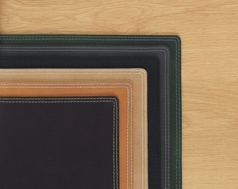 High quality desk cover / desk pad made out of real leather, different colours, custom engraving possible, ha-100