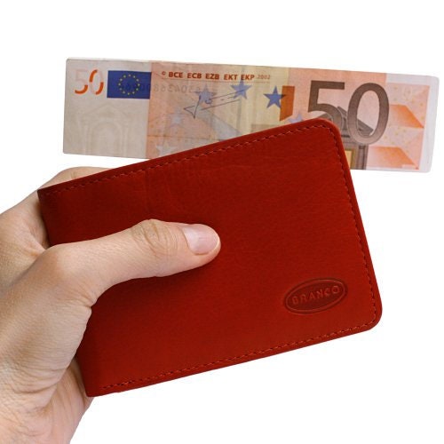Small Wallet / Mini Wallet, Size XS, Leather, In: Green, Red, Blue, Beige, Brown, Black, Custom Engraving Possible, 105
