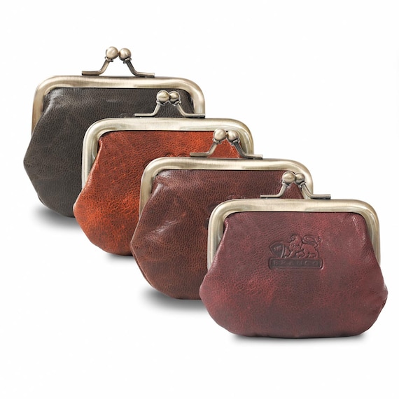 Free People Leather Mini Satchel Cognac Bag Clip Charm Keychain Coin Purse  $29 | eBay