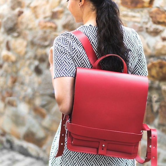 Mochila peque a de cuero mochila urbana para mujer talla S cuero