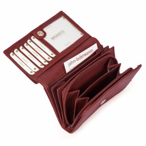 Große Geldbörse / Portemonnaie Größe L für Damen, Echt-Leder, in Rot, Grün, Blau, Beige, Braun, Schwarz, Personalisierung möglich, 265