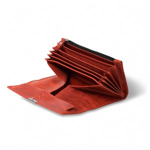 Cartera profesional de camarero / monedero de camarero de cuero con aspecto de cera crujiente, modelo 1019