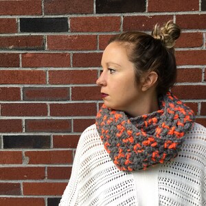 Grey Infinity Scarf, Infinity Scarf, Crocheted Infinity Scarf, Grey Scarf, Crocheted Scarf, Handmade Scarf, Handmade Infinity Scarf