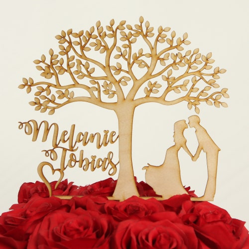 Personalised Palm Tree Wedding Cake Topper Etsy