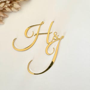 Cake Charm mit 2 Initialen, Buchstaben zur Hochzeit, Produktion und Versand aus Deutschland