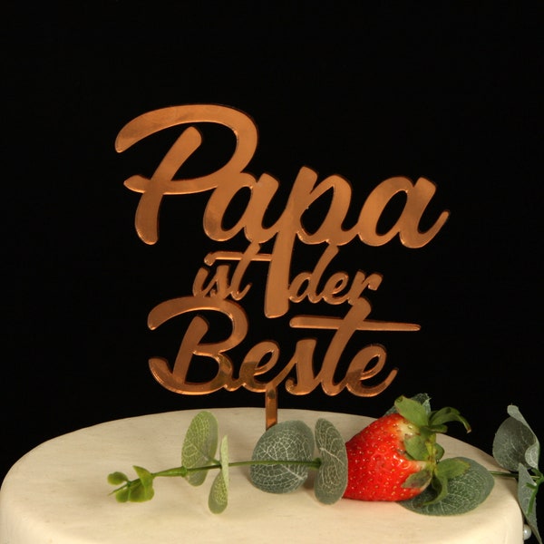 Caketopper Cake Plug Cake Topper for Father's Day or Birthday, Dad is the Best, Production and Shipping from Germany