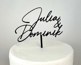 Tortenstecker für die Hochzeitstorte mit Vornamen, Produktion und Versand aus Deutschland, Hochzeit Cake Topper Caketopper personalisiert