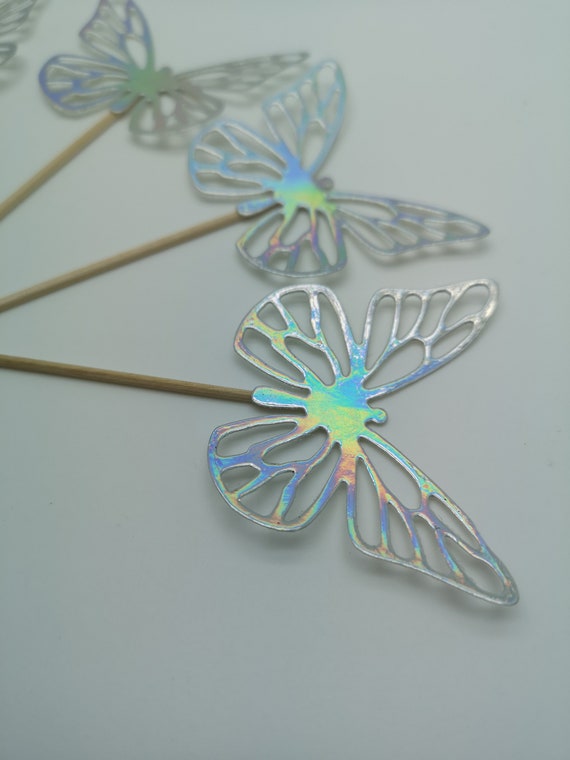 Teal Crafts 12 Pack Butterflies Weddings 5 to 6 cm Cakes Cards,