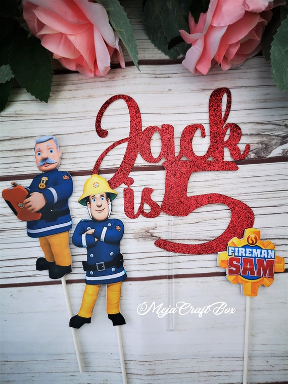 Fireman Sam personnalisée comestible glaçage cake topper de tailles diverses Fireman Sam personnalisée comestible glaçage cake topper de tailles diverses