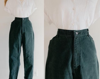 dark green mom jeans