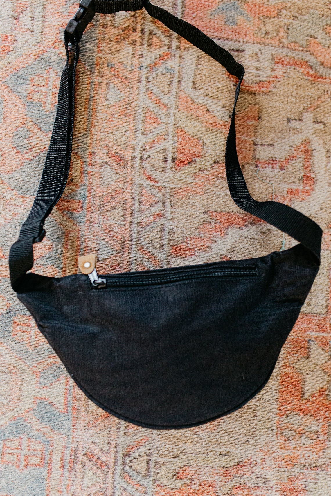 Leather trimmed fanny pack Eastport vintage 90s shoulder bag Etsy
