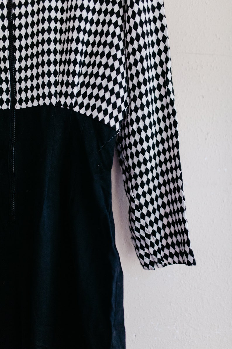 Vintage Checkered Jumpsuit Vintage Black and White Romper Vintage Jumper Vintage Plaid Romper Checkered Romper Vintage Jumpsuit