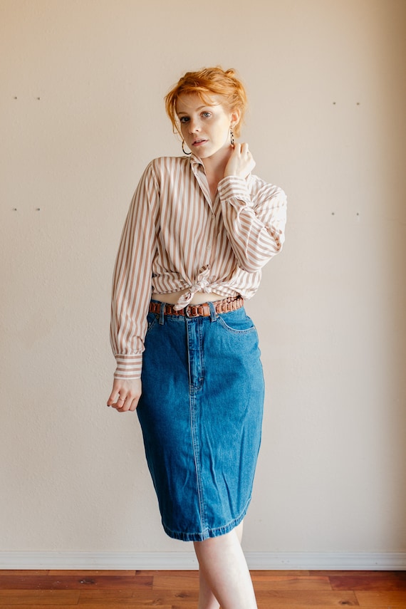 White Denim Skirt Primark PRIMARK Midi-Wrap Around Soft Jean Denim