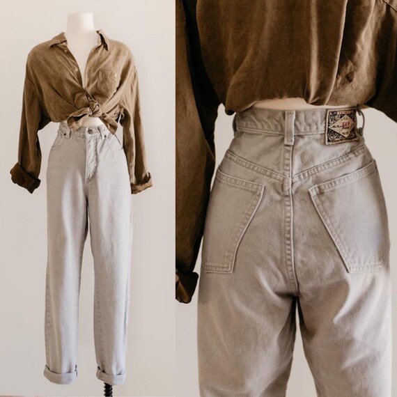 sage jeans - 30" | dusty green jeans | straight le