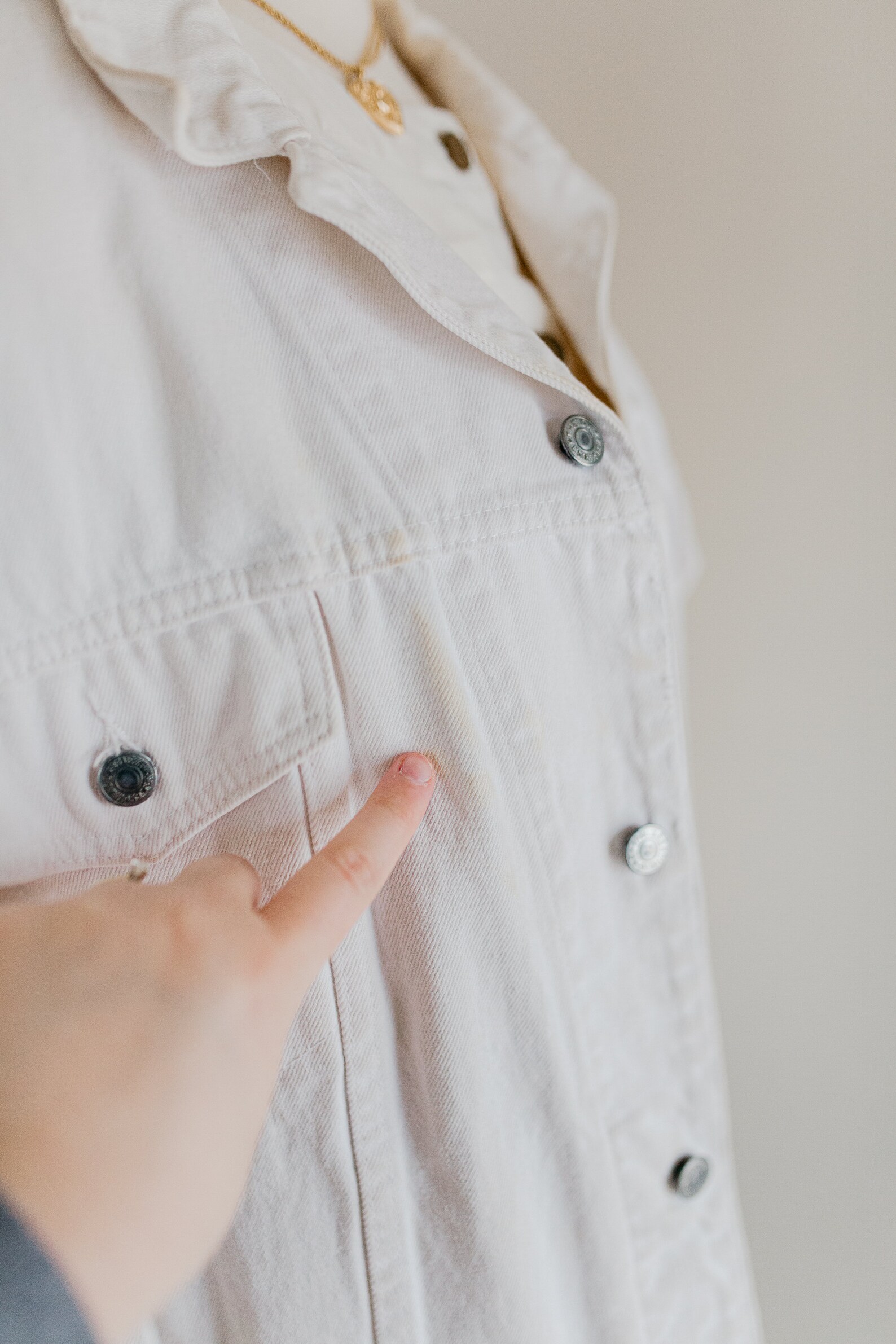 80er distressed weiße Jeansjacke XL Vintage Distressed | Etsy