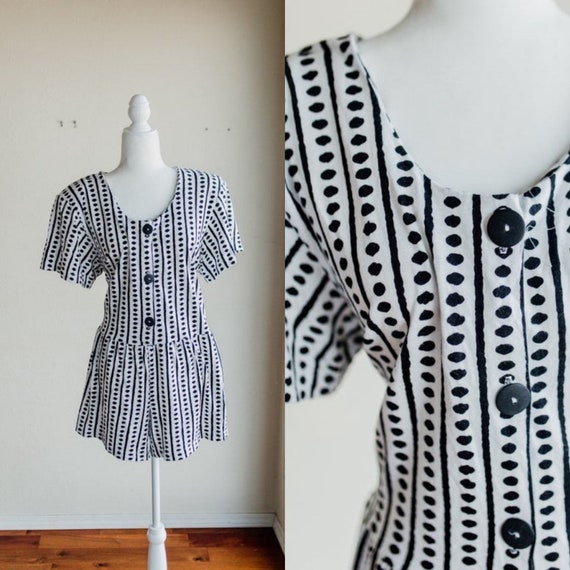 tribal romper | 90s patterned romper | vintage rom