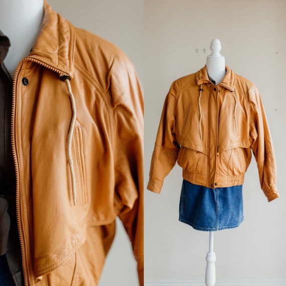 Vintage Leather Jacket | Wilsons Yellow Leather Ja