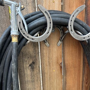 Horseshoe Hose Hanger- Hose Reel, Hose Holder - Garden