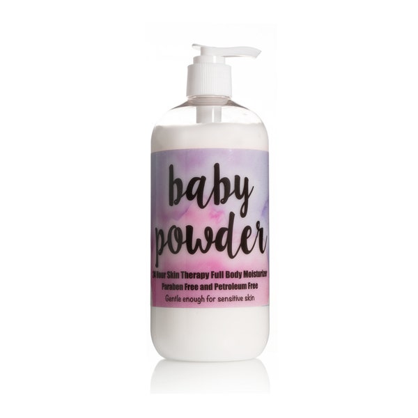 Baby Powder Full Body Moisturizer by The Lotion Company, Body Cream, Powder Fragrance, Moisturizing, Body Lotion, Made in USA, Skin Cream