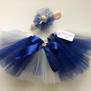 Baby Blue and Beige Tutu Skirt Blue and Beige Baby Tutu Outfit Blue and Beige Baby Tutu Set Blue and Beige Baby Photo Prop Tutu Outfit