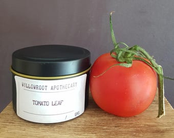 Tomato Leaf Soy Wax Candle: Strong Scented, Fresh & Green