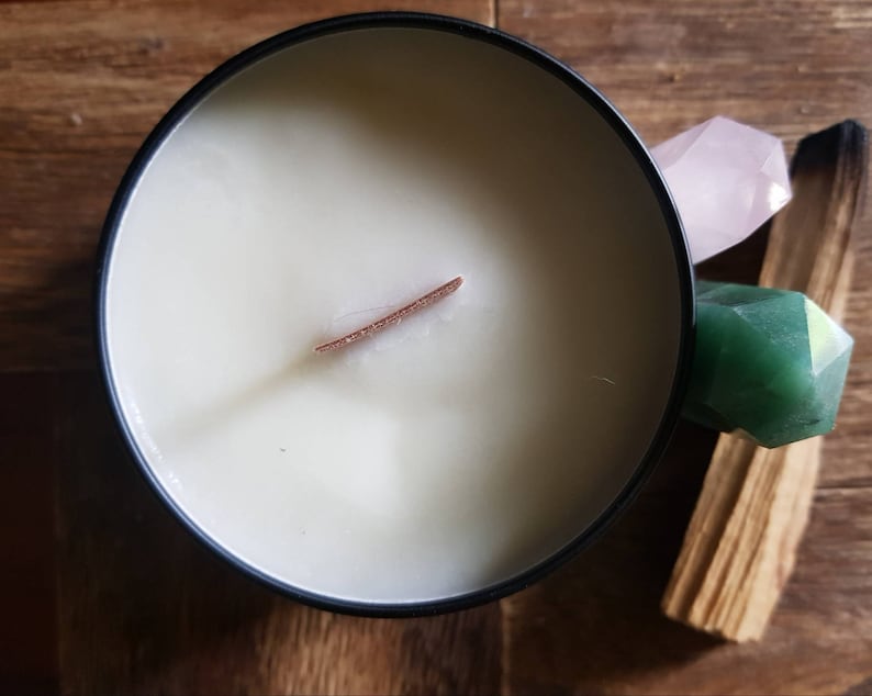 Cozy Winter cottage strong scented soy wax candle with wood wick / cotton wick by Willowroot Apothecary image 2