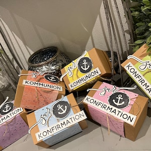 Konfirmation Kommunion Geldgeschenk Box braun Geschenk