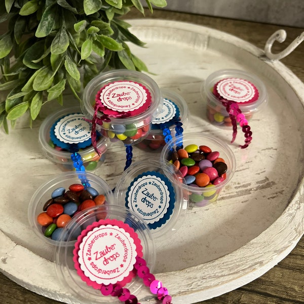 Magic drops mini chocolate lentils guest gift souvenir children's birthday party
