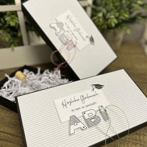 ABI Geldgeschenk Geschenkbox Schulabschluss Gutschein Box groß