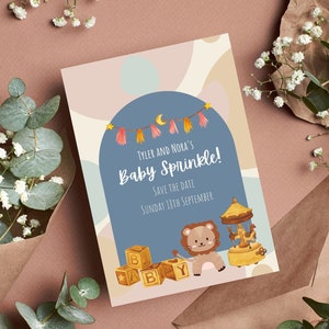 Digital Pastel Baby Sprinkle Invitation | Instant Editable Download