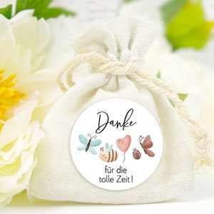 24 autocollants merci pour le bon moment garderie cadeau d'adieu autocollant éducateur 4 cm cadeau invité cadeau enseignant enseignant coeur abeille