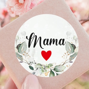 Confezione da 10 adesivi mamma 4 cm regalo festa della mamma regalo ospite adesivi eucalipto etichette adesive per etichette regalo
