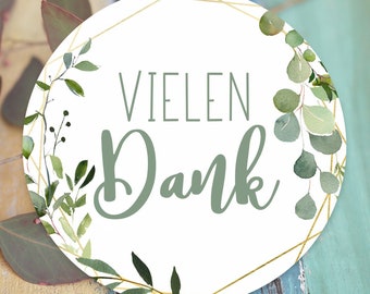 50 Vielen Dank Wedding Sticker, Gastgeschenk, Hochzeit, Taufe, Geburtstag, Party, Geburt, Etiketten, 4cm , Dankeskarte, Danke Aufkleber