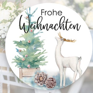 Frohe Weihnachten Aufkleber Sticker Etiketten Gastgeschenk Party Geschenkverpackung Geschenke 4cm Dankeskarte Firmenpräsente Winter