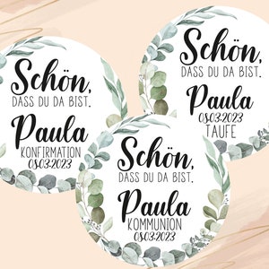 from 12 personalized stickers communion confirmation baptism guest gift sticker labels 4 cm for gift tags wedding beautiful