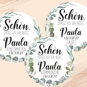da 12 adesivi personalizzati comunione cresima battesimo ospite regalo etichette adesive 4 cm per cartellini regalo matrimonio bellissimi