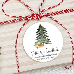 da 12 adesivi personalizzati Buon Natale o il tuo regalo con testo regala etichette adesive regalo ospite 4 cm per etichette regalo