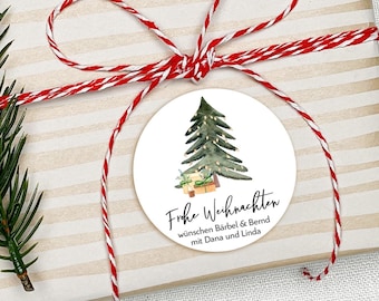à partir de 12 autocollants personnalisés Joyeux Noël ou votre cadeau texte offrir des étiquettes autocollantes pour cadeaux d'invités 4 cm pour étiquettes cadeaux