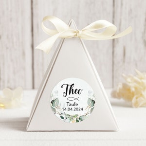 ab 12 personalisierte Sticker Kommunion Konfirmation Taufe Gastgeschenk Aufkleber Etiketten 4cm für Geschenkanhänger Anhänger Hochzeit Bild 3