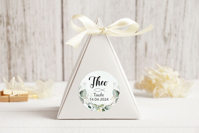 ab 12 personalisierte Sticker Kommunion Konfirmation Taufe Gastgeschenk Aufkleber Etiketten 4cm für Geschenkanhänger Anhänger Hochzeit Bild 3