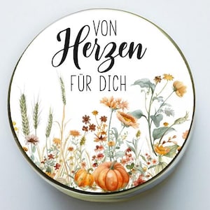 à partir de 10 autocollants 4 cm autocollants cadeaux d'invités étiquettes adhésives pour étiquettes cadeaux baptême anniversaire mariage citrouille fleurs sauvages du cœur pour vous
