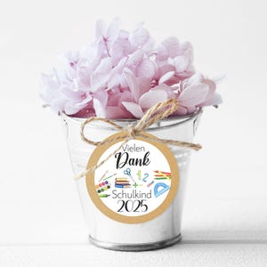 24 autocollants écolier 2025, merci, rentrée scolaire, autocollant d'entrée à l'école 4 cm cadeau pour étiquettes cadeaux + nom cadeau invité Schuki