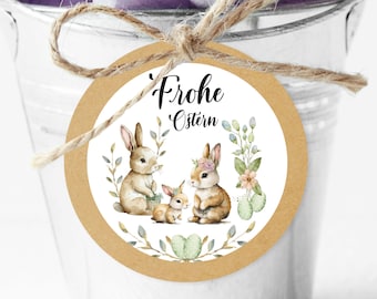 from 10 pieces Happy Easter sticker 4 cm Easter gift rabbit guest gift stickers adhesive labels labels for gift tags trailer egg