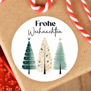 ab 10 Frohe Weihnachten Weihnachtsbaum Sticker 3 4 5cm Etiketten Aufkleber Gastgeschenk Giveaway Geschenke Dankeskarte Firmenpräsente Punkte