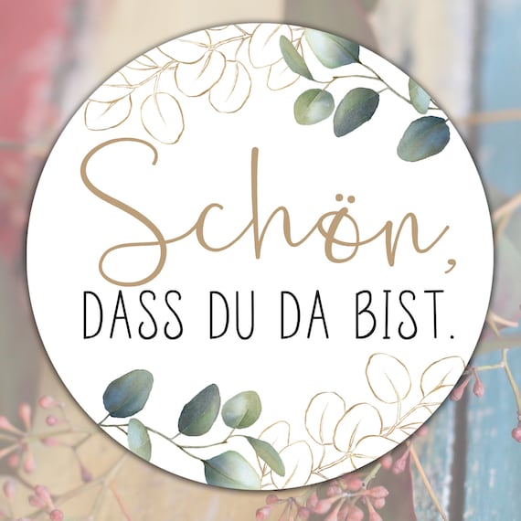Logbuch-Verlag 48 Pegatinas Redondas Con Texto En Alemán "Schön